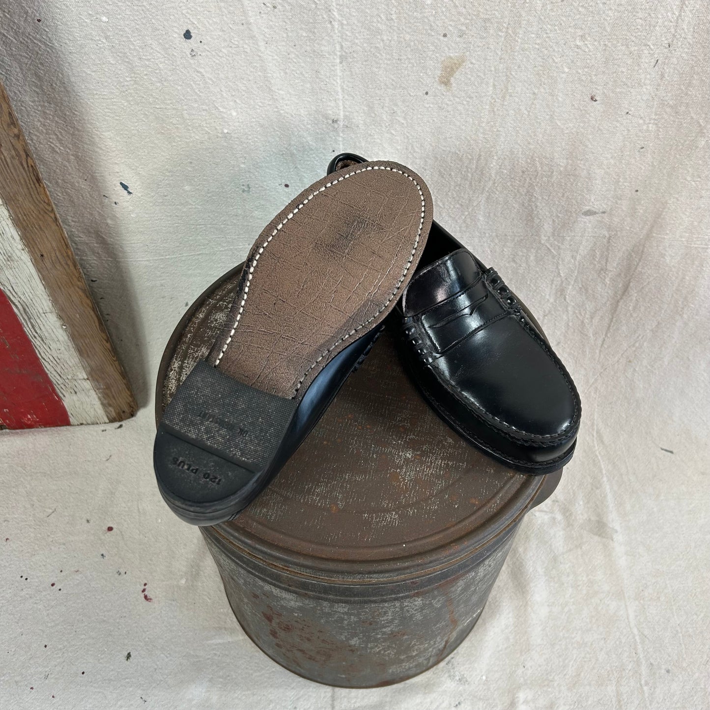 70's Leather Steel Toe Loafers