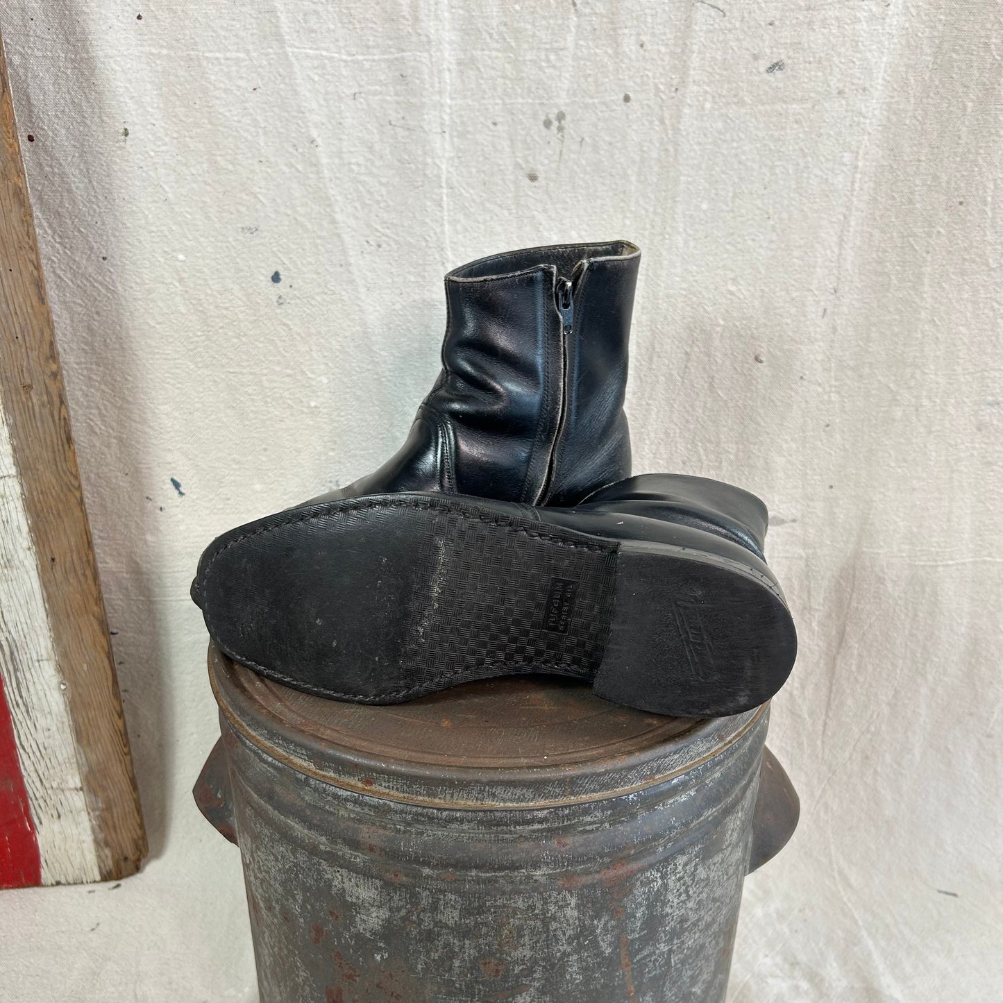 70's Leather Steel Toe Ankle Boots