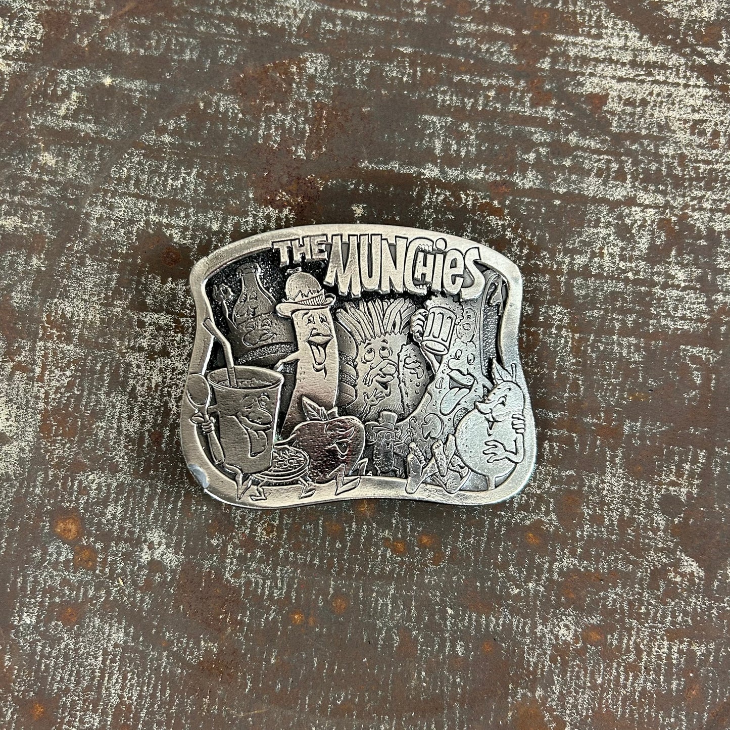 70's Munchies Silver Belt Buckle