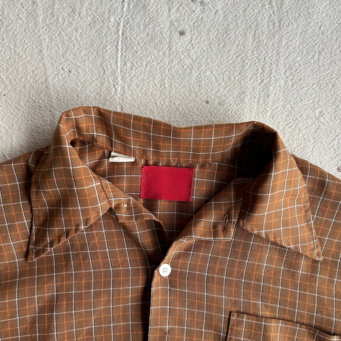 70's Brown Plaid Flannel