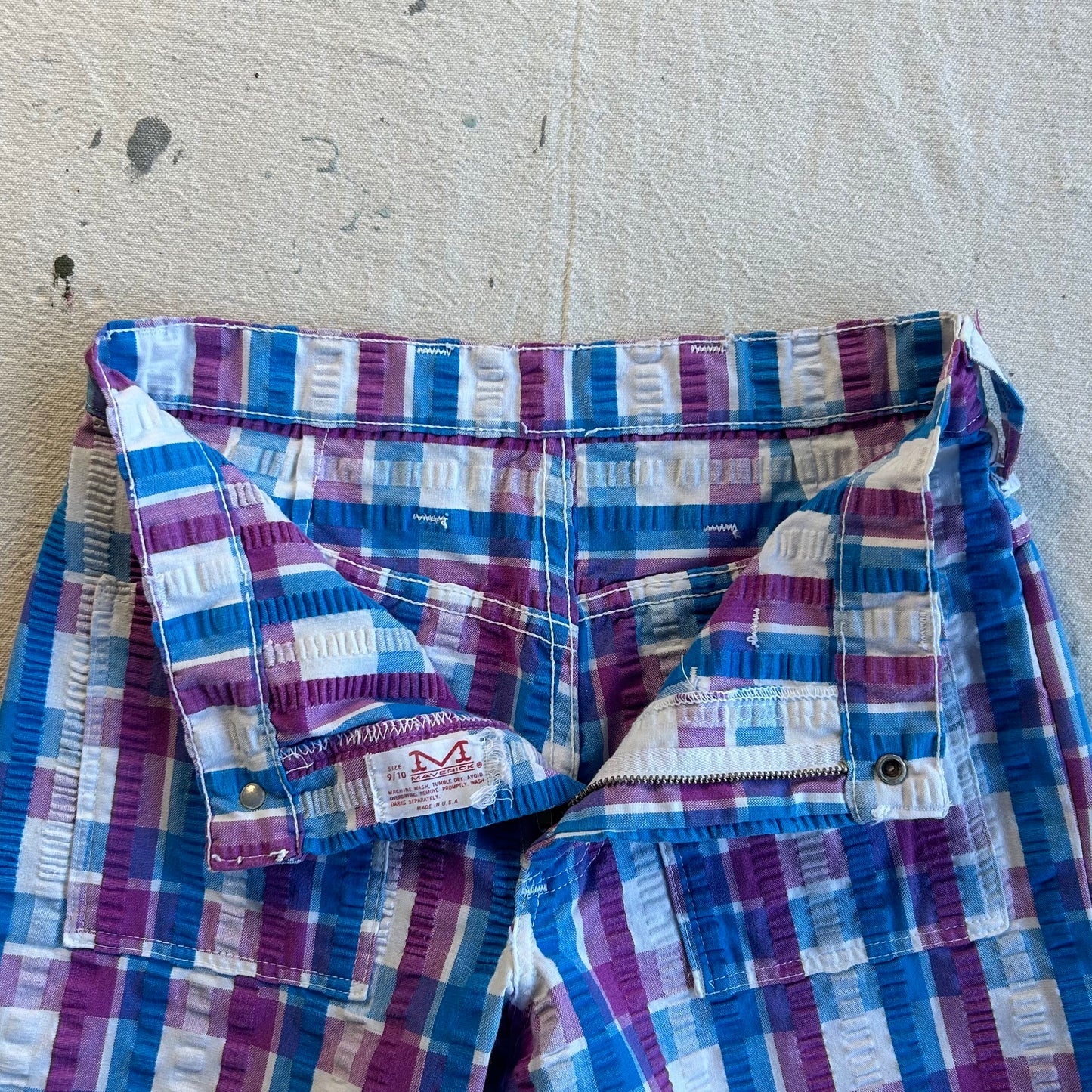 70's Plaid Maverick Flares