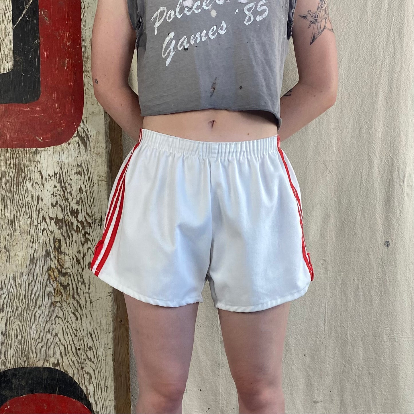 70's Striped Gym Shorts