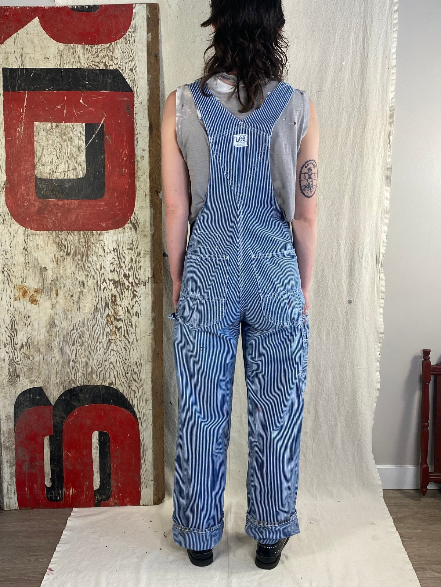 70's Lee Hickory Stripe Overalls