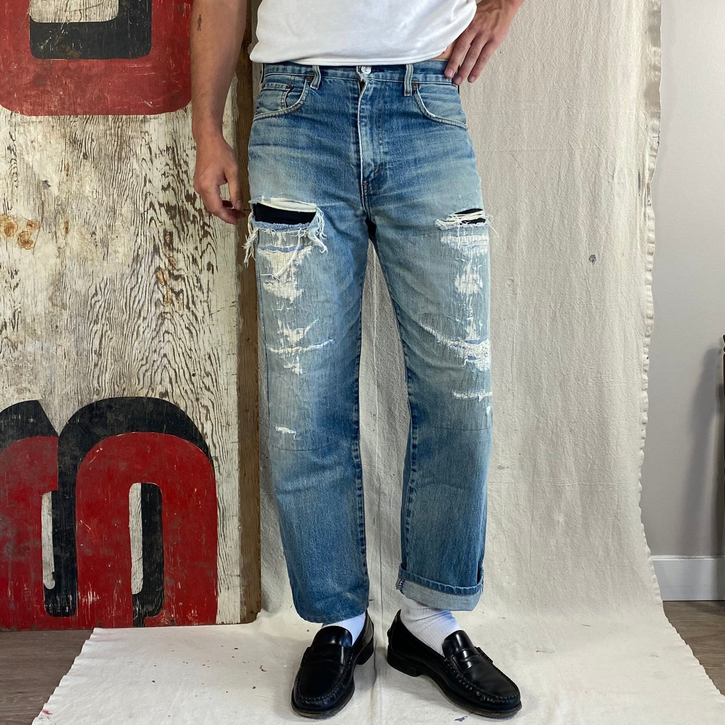 90's Repro Big E Selvedge Denim