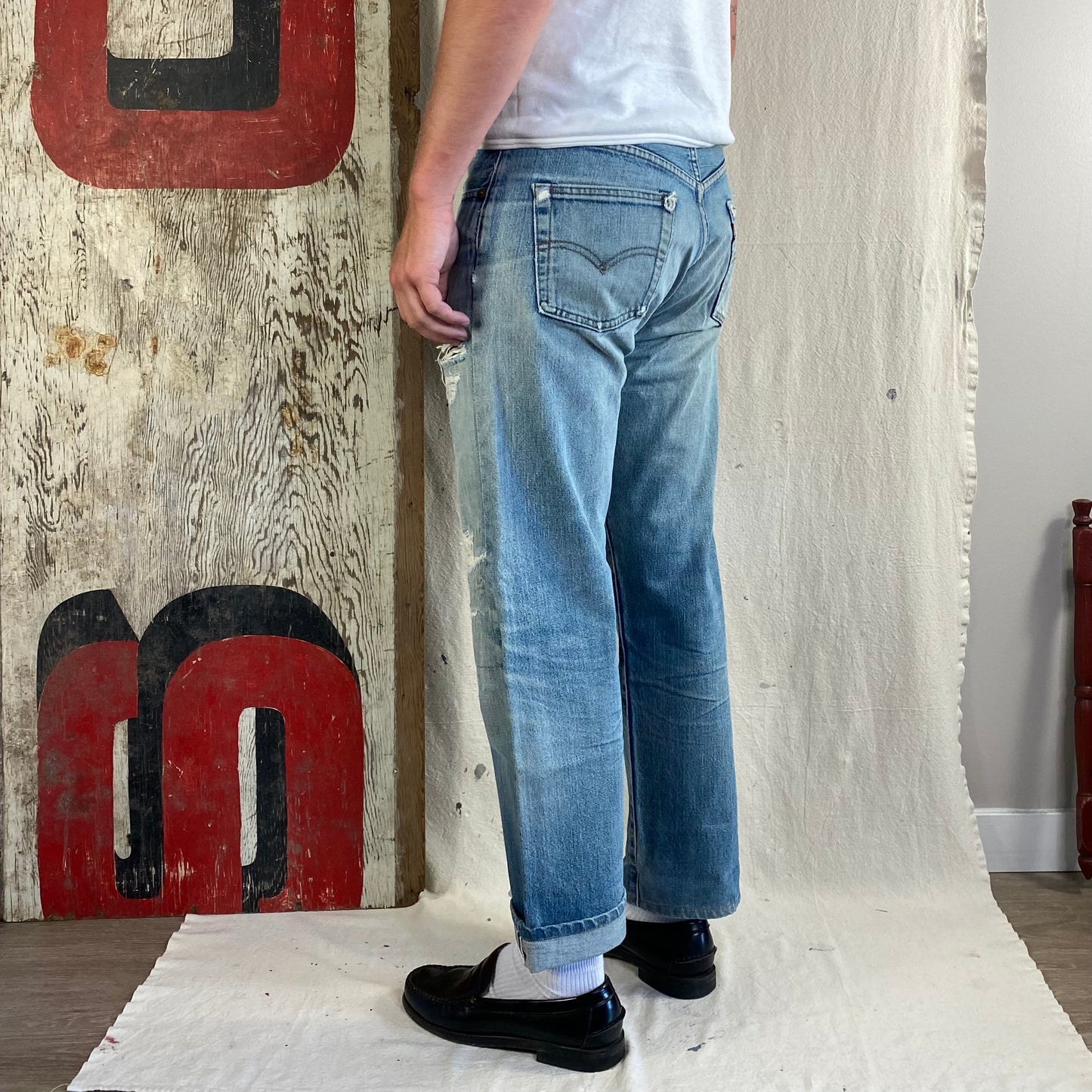 90's Repro Big E Selvedge Denim