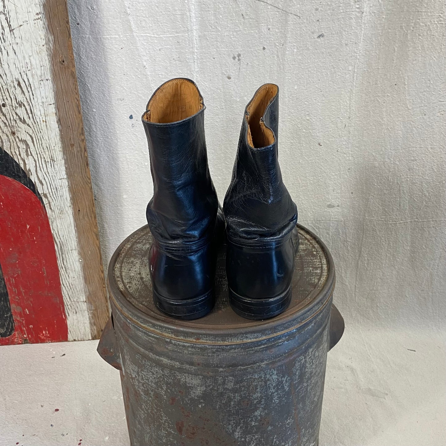 Vintage Black Leather Boots