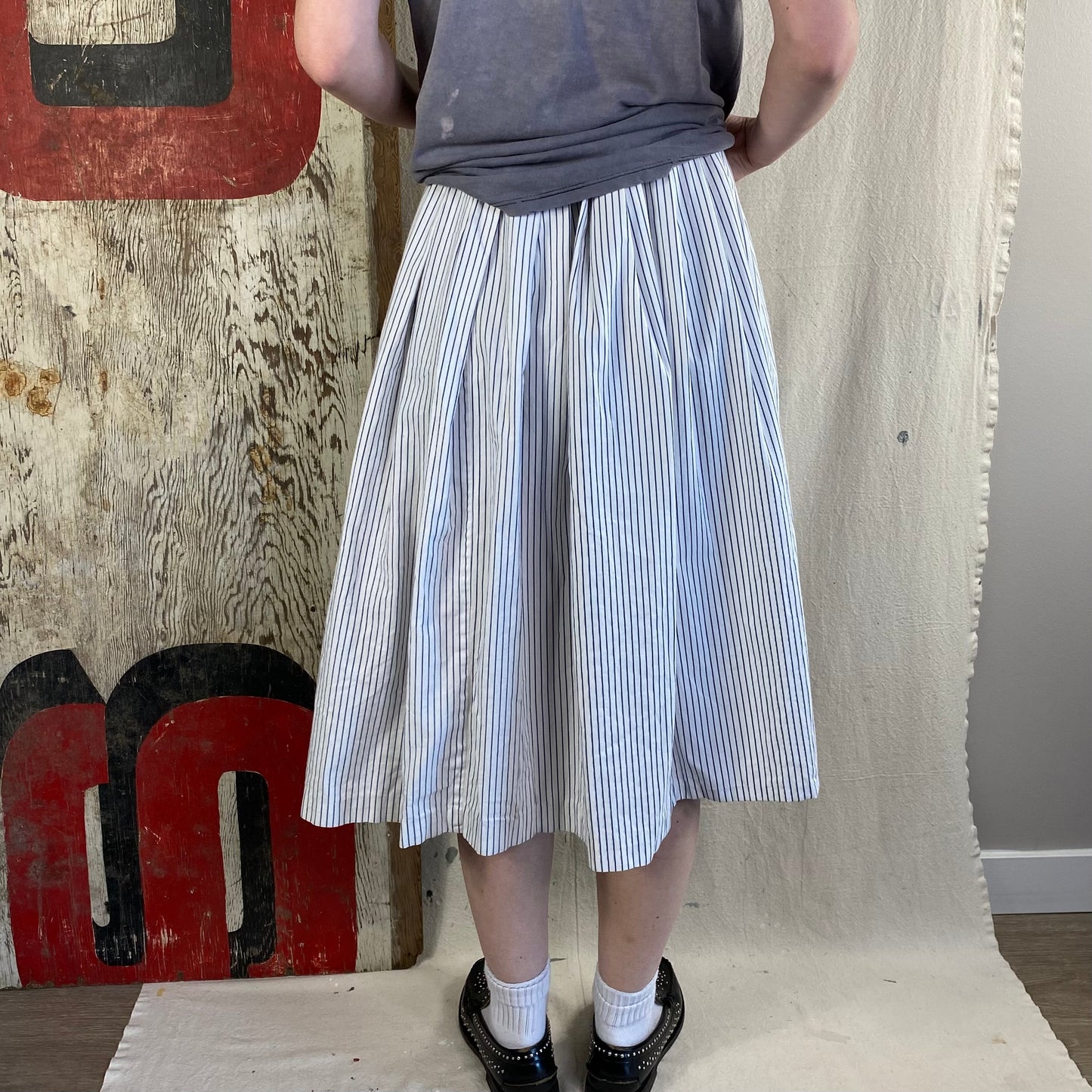 60's Pinstripe Skirt