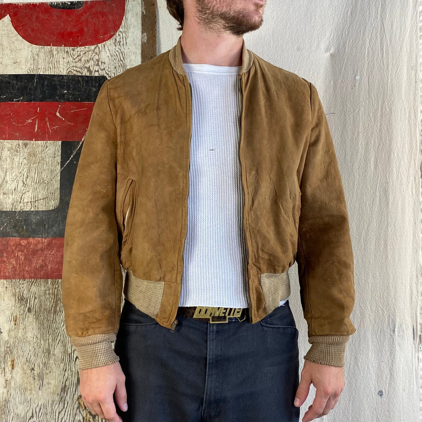 60's Suede Bomber