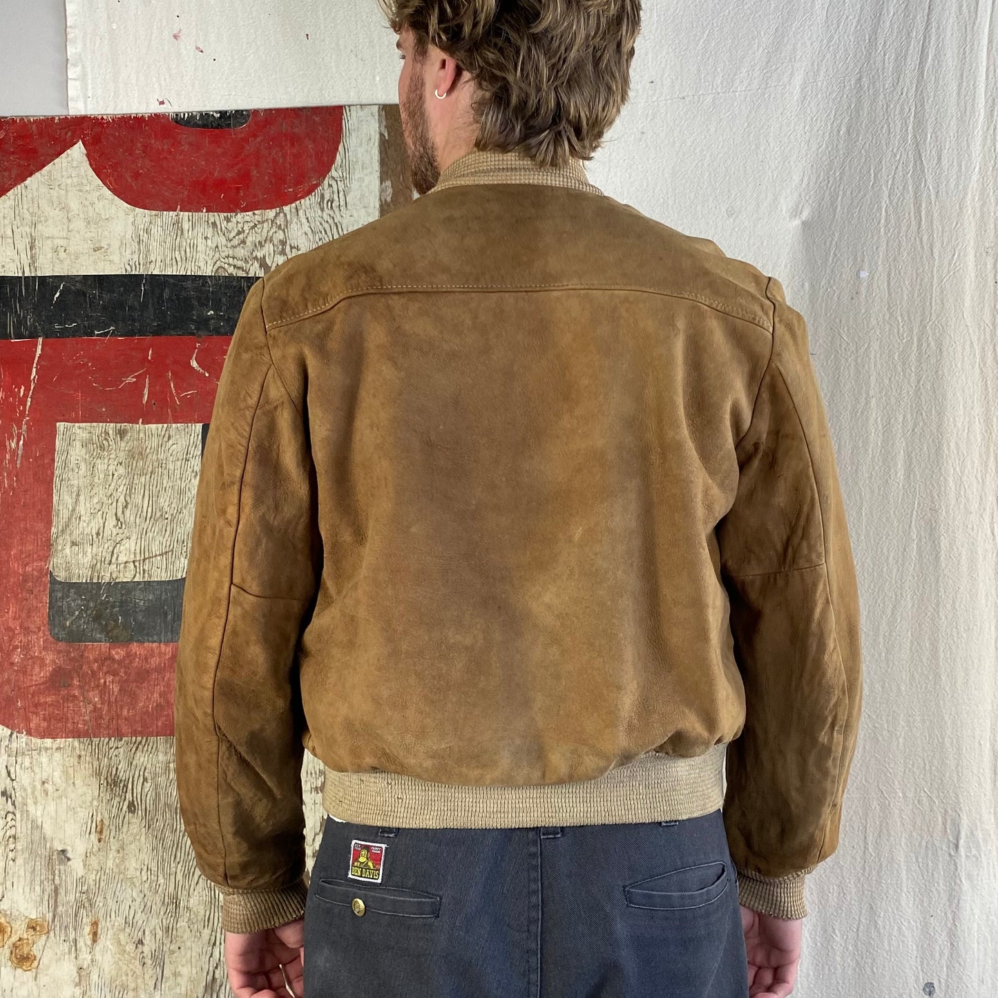 60's Suede Bomber