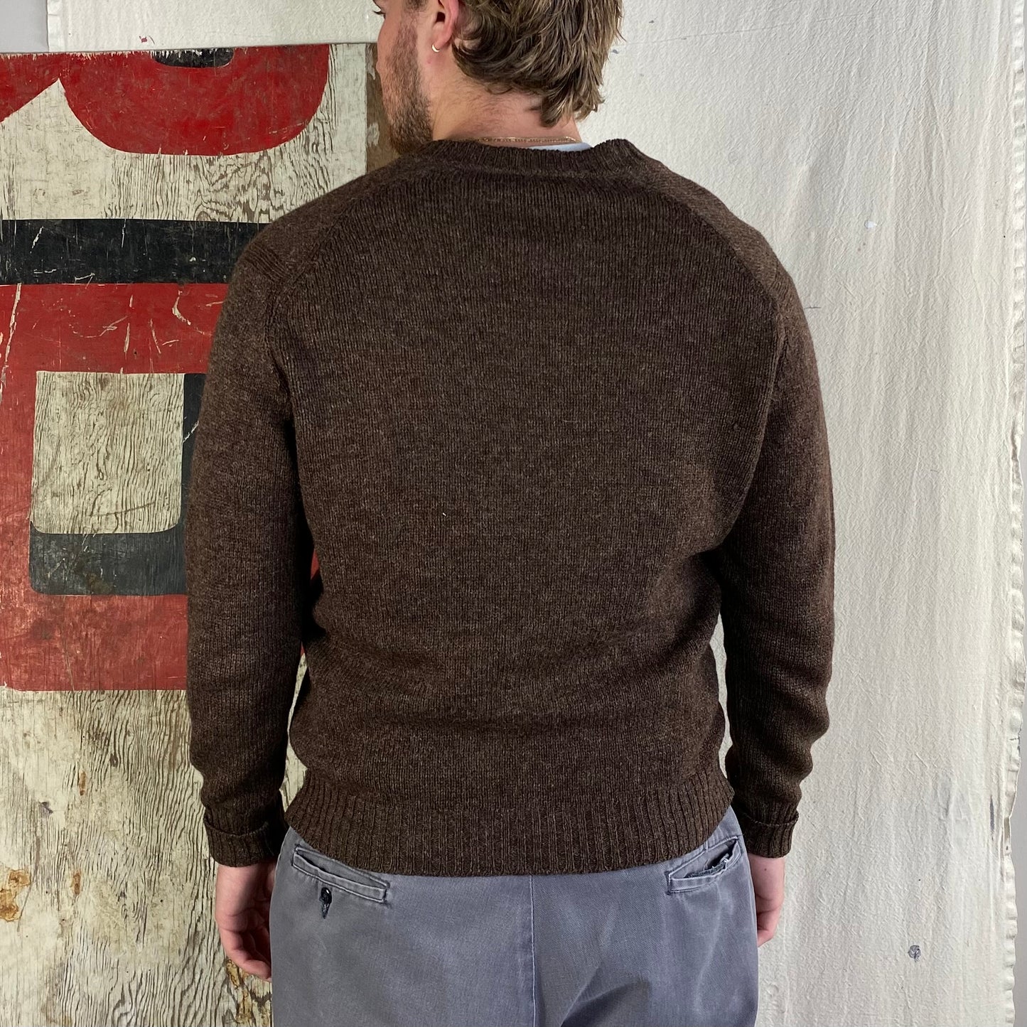 70's Brown Wool Knit
