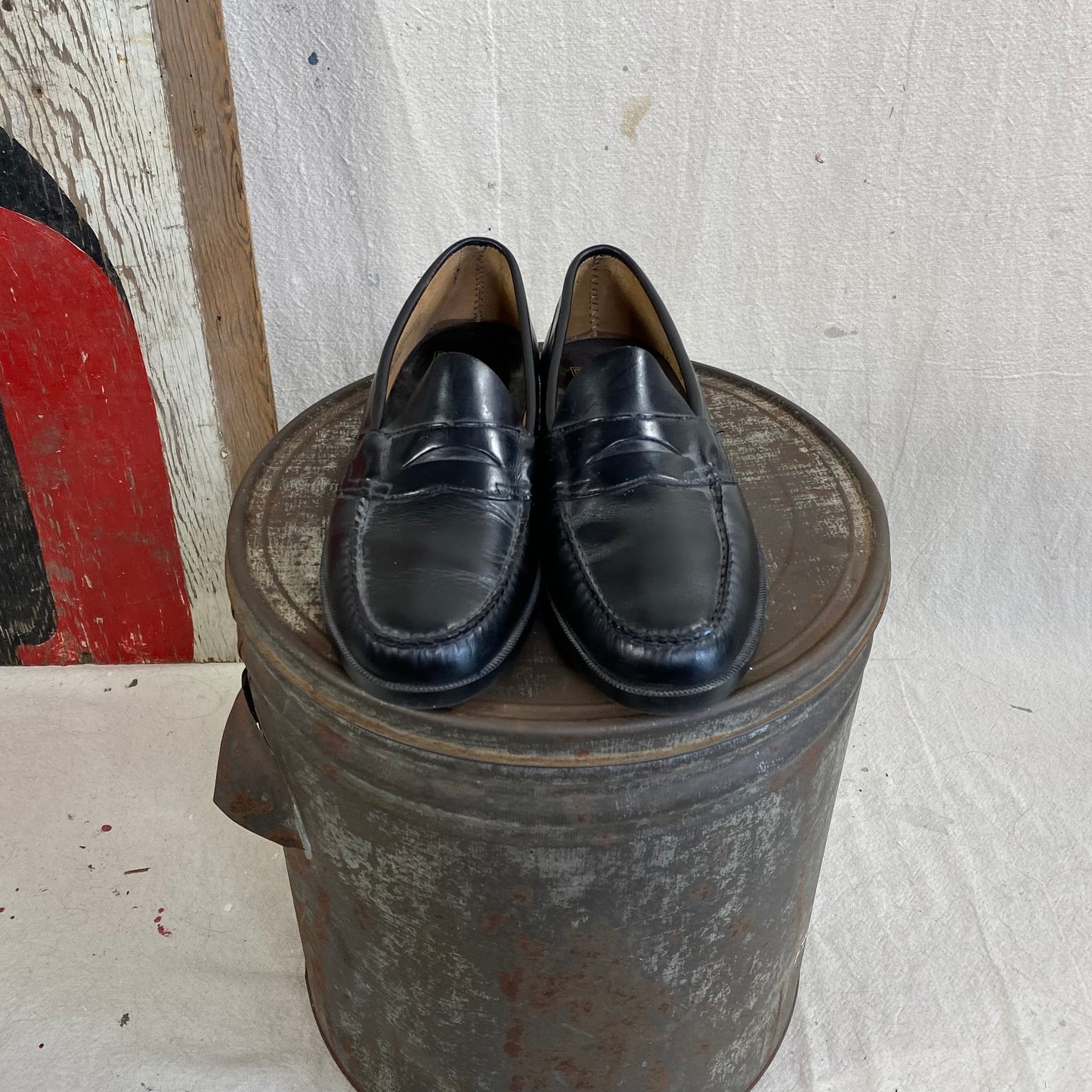 Black Leather Penney Loafer