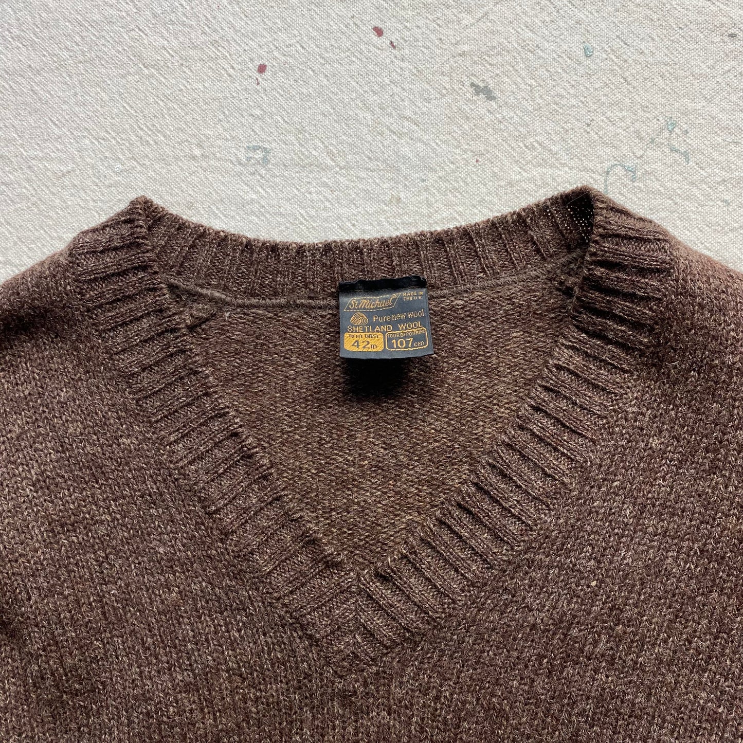 70's Brown Wool Knit