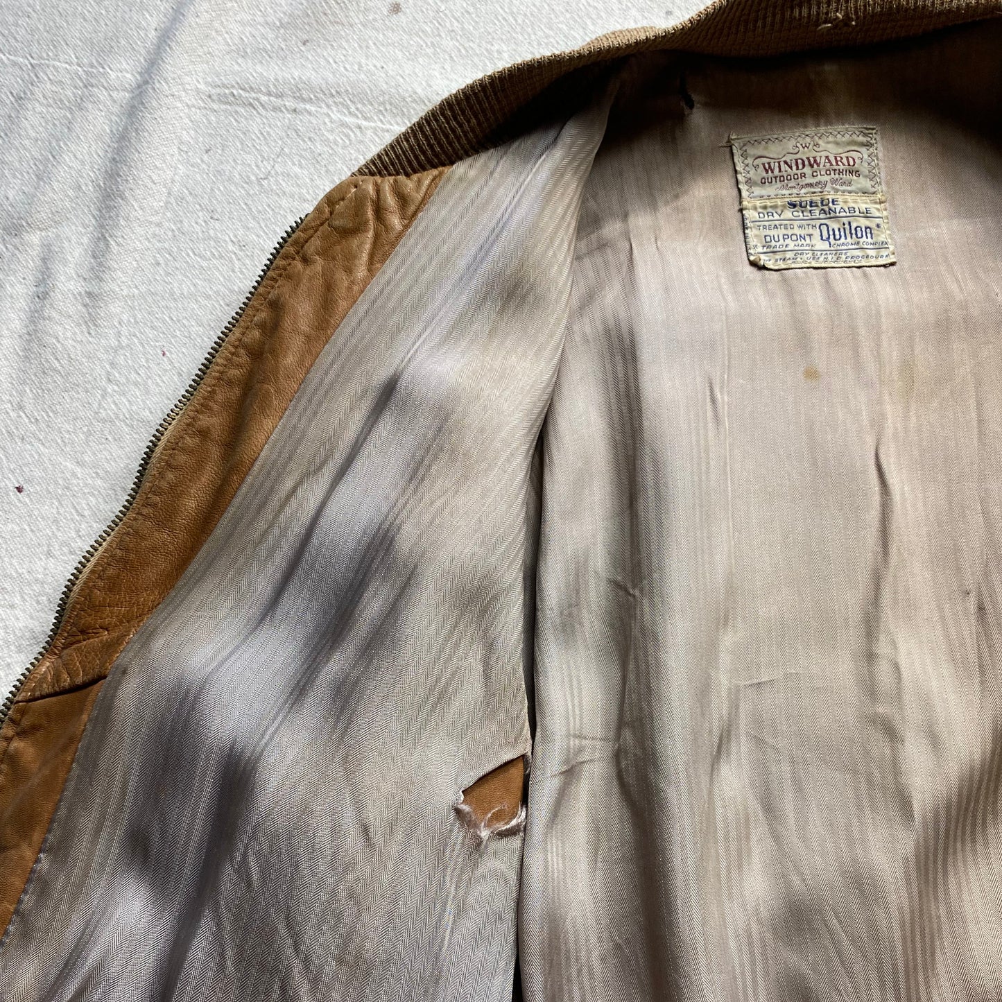 60's Suede Bomber
