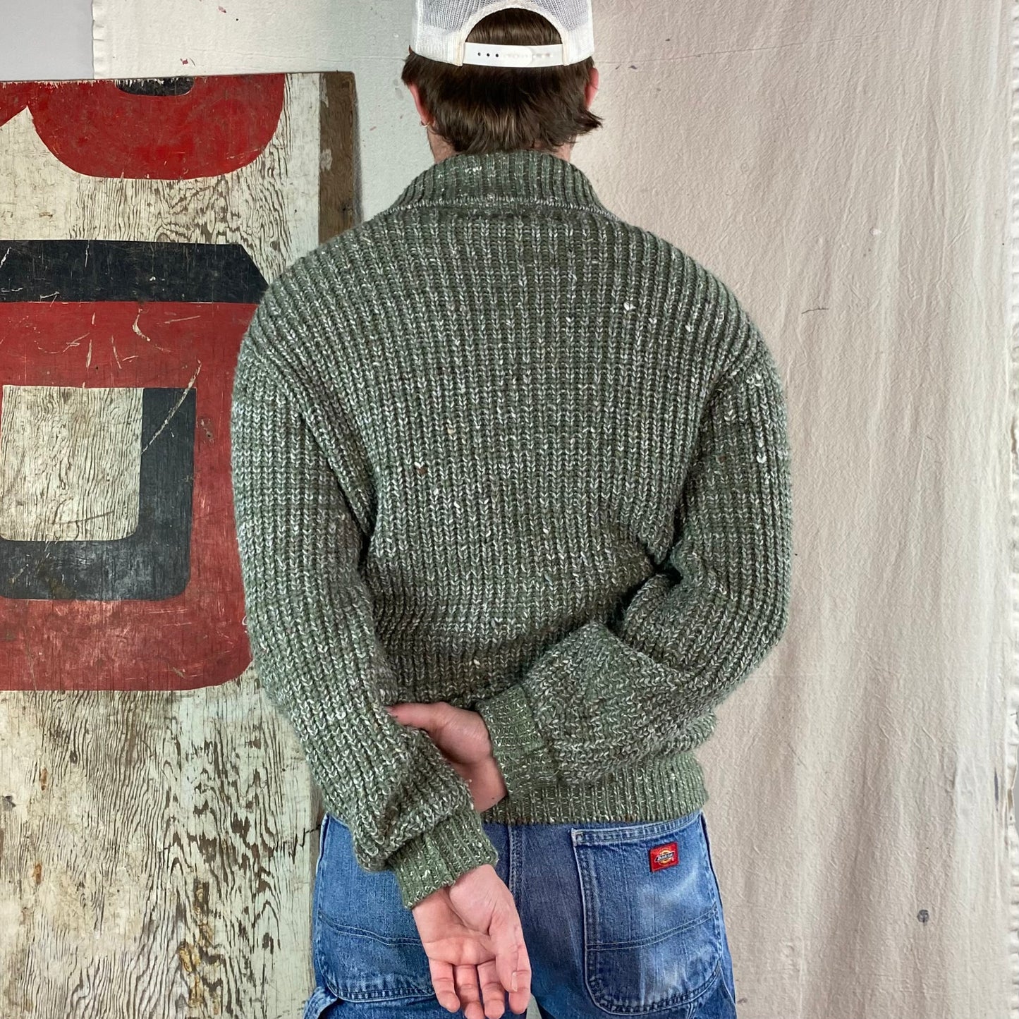 70's Green Knit