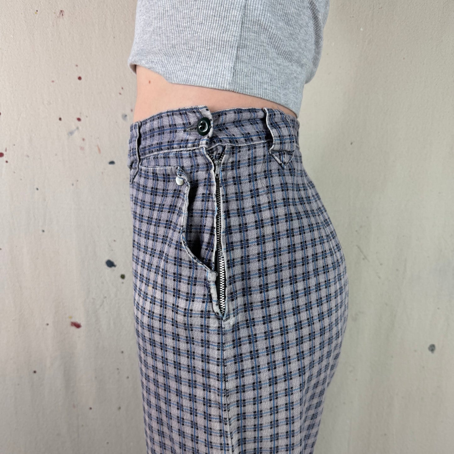 50's Plaid Side Zips