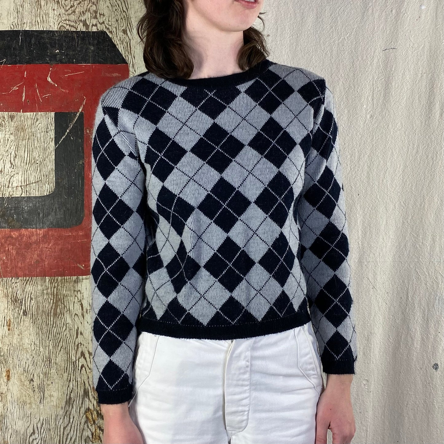 70's Argyle Knit