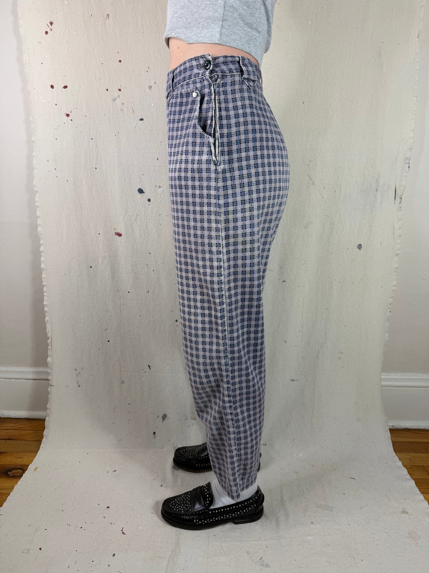 50's Plaid Side Zips
