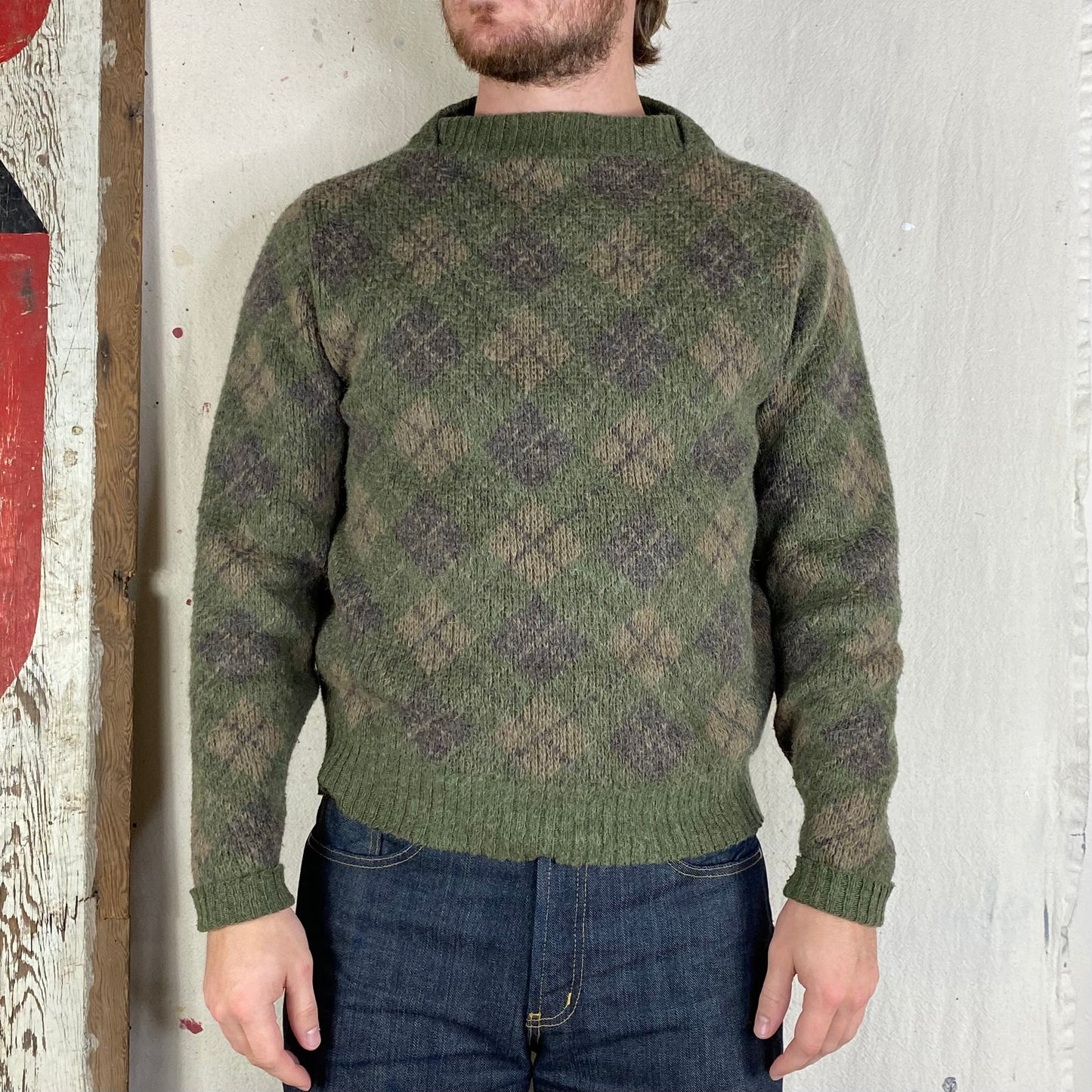 60's Argyle Knit