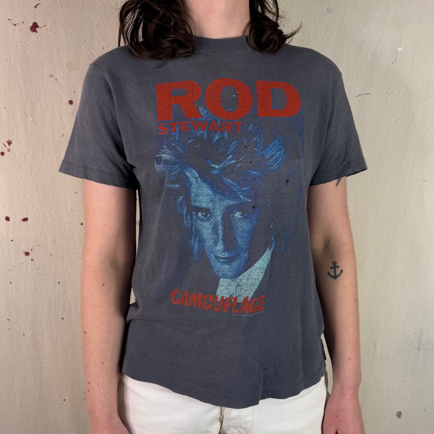 80's Rod Stewart Camouflage Tee