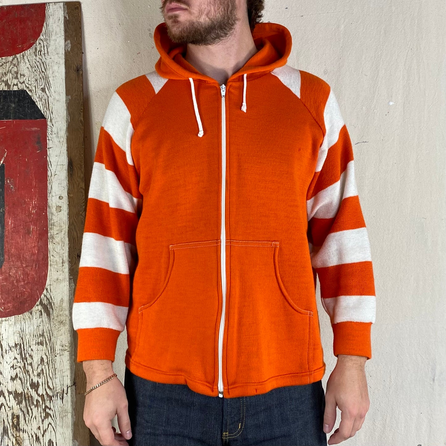 70's White Stag Speedo Zip Up