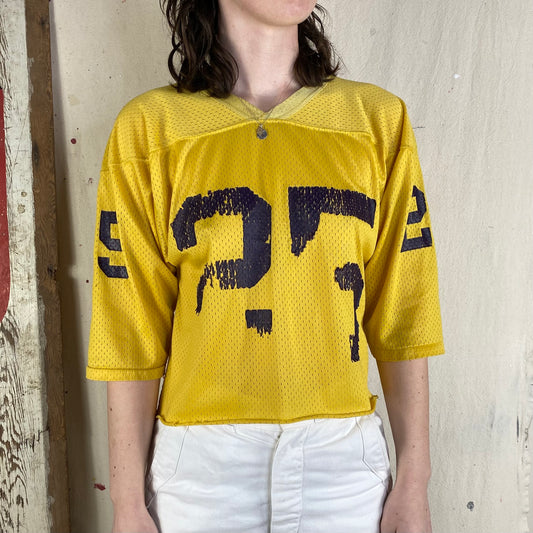 Thrashed mesh jersey