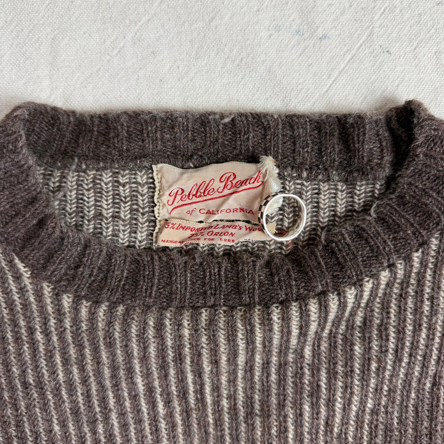 60's Striped Wool Knit