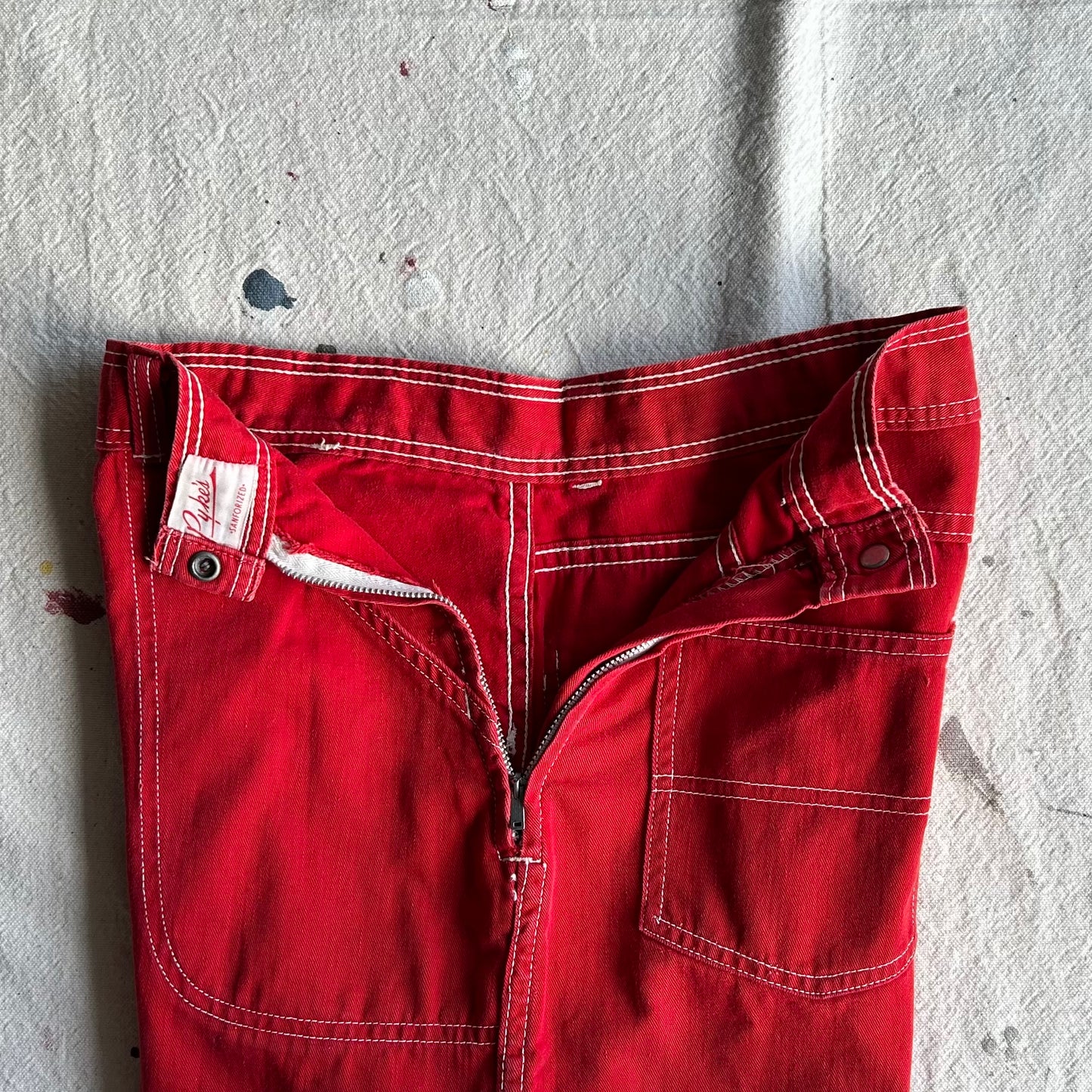 50's Red Side Zips