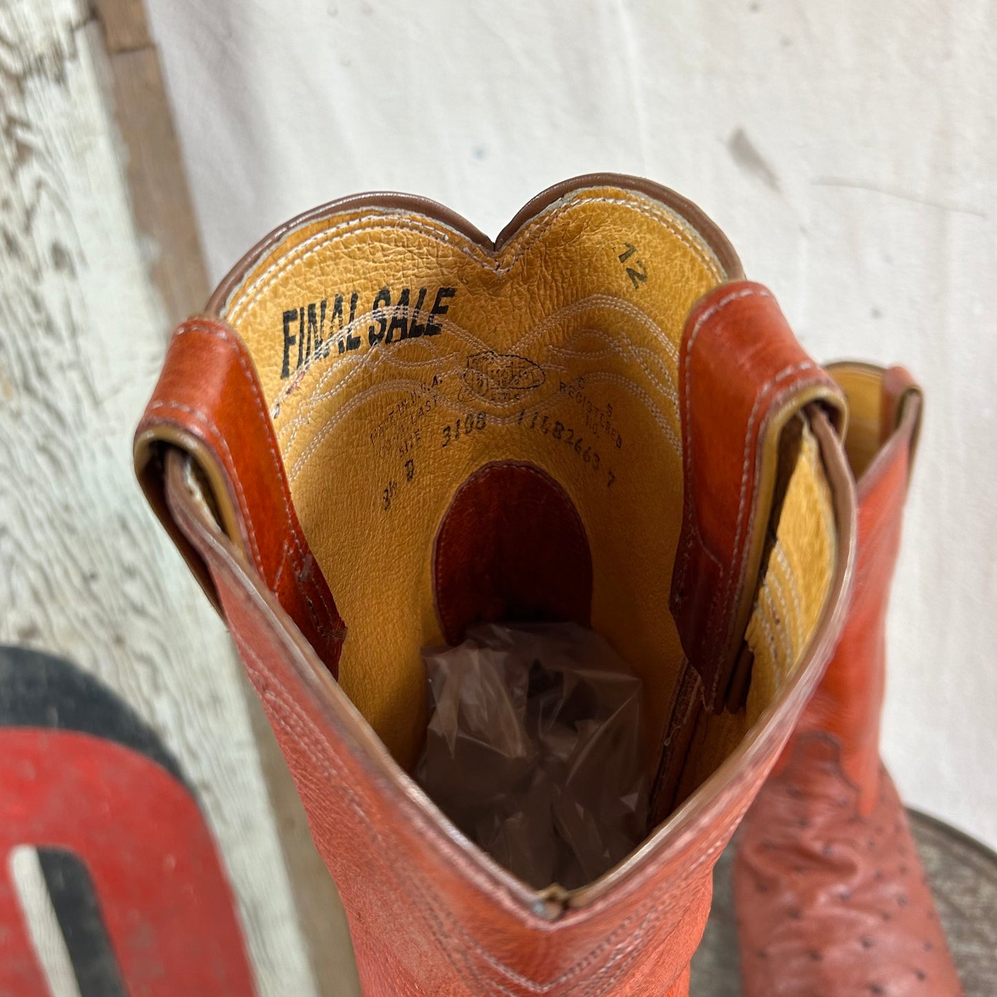 Ostrich Leather Cowboy Boots