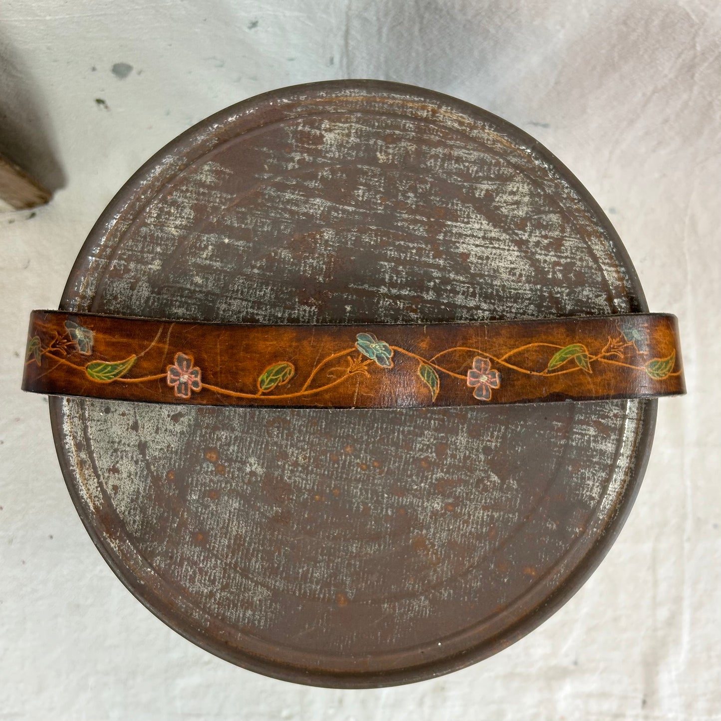 Vintage Leather Floral Belt