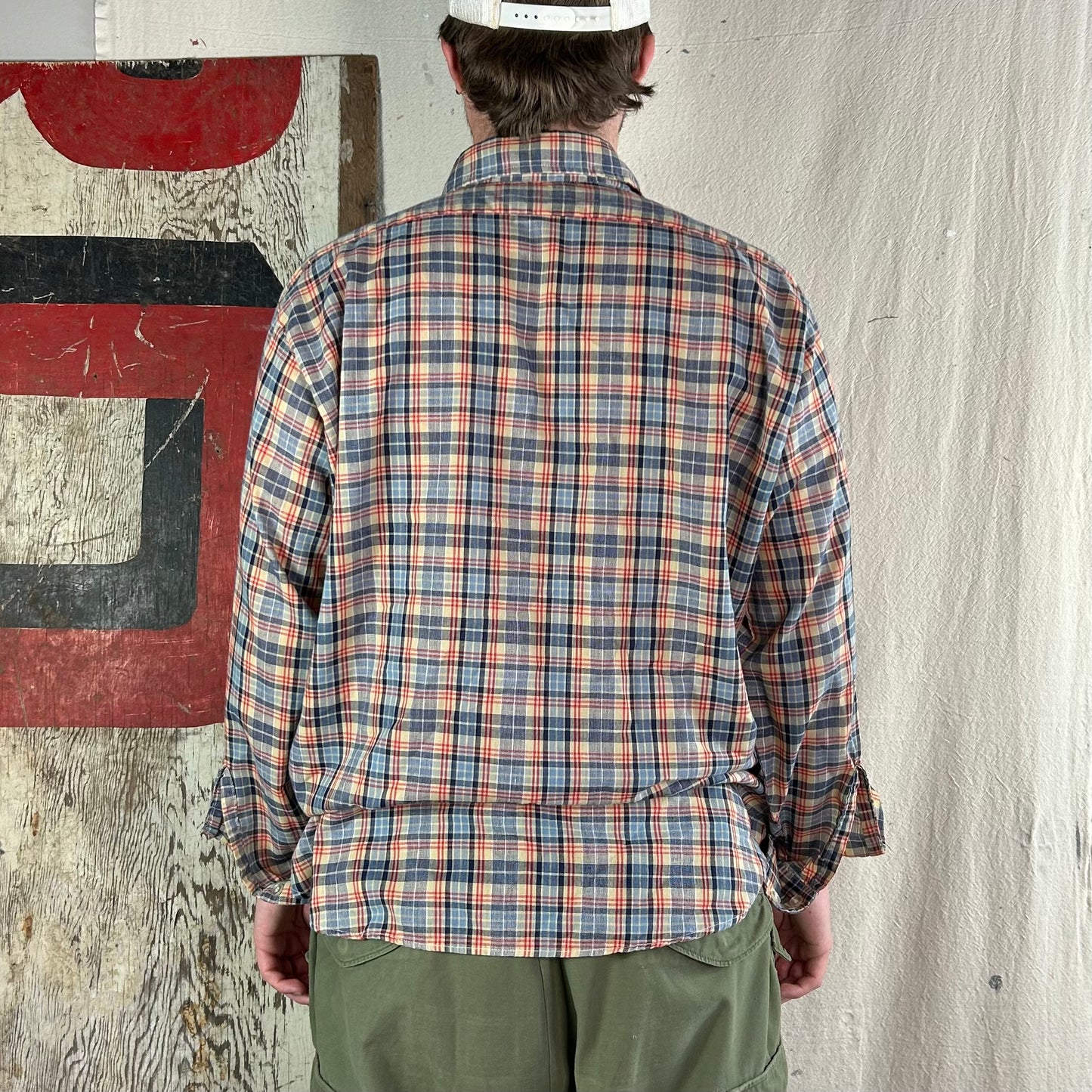 70's Plaid Button Up