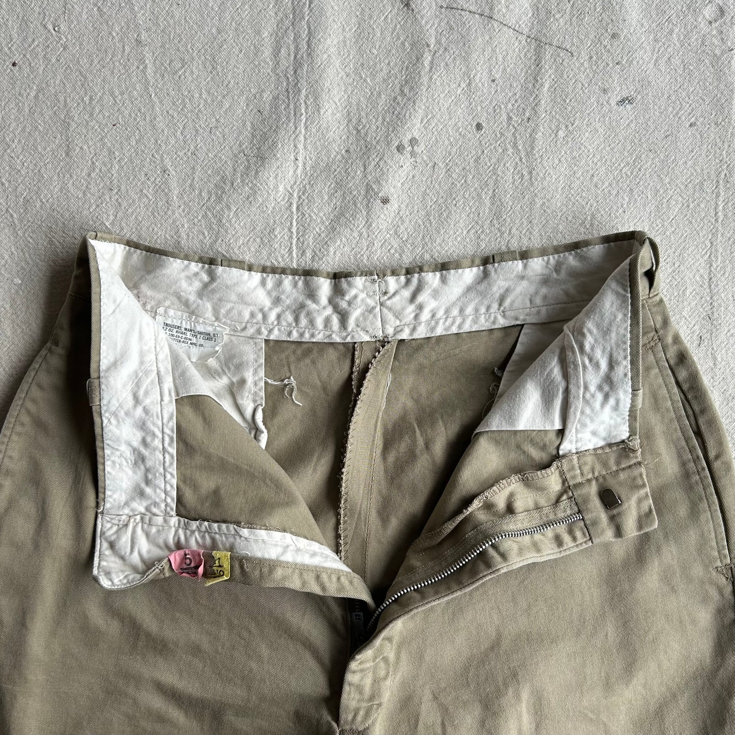 60's Cotton Khaki Trouser