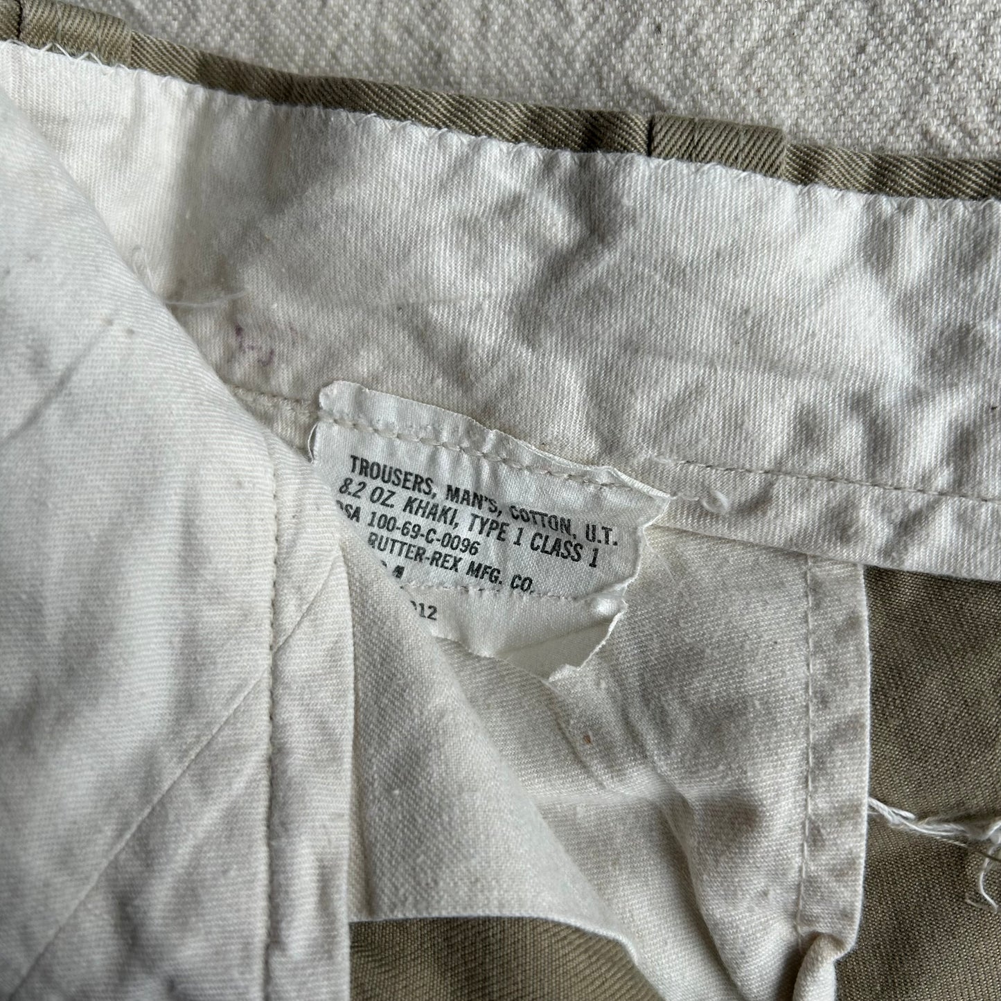 60's Cotton Khaki Trouser