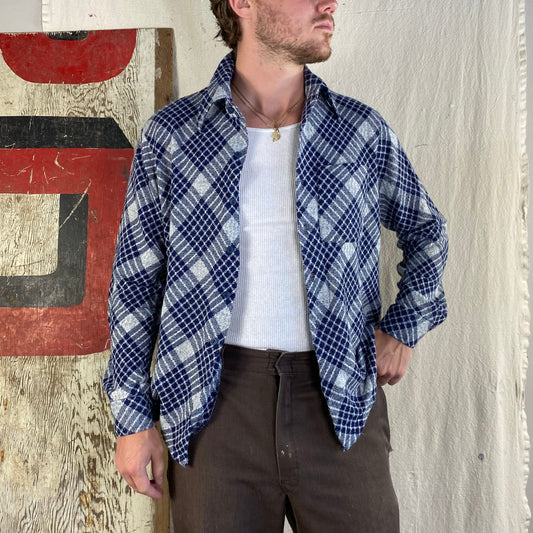 70's Plaid Button Up