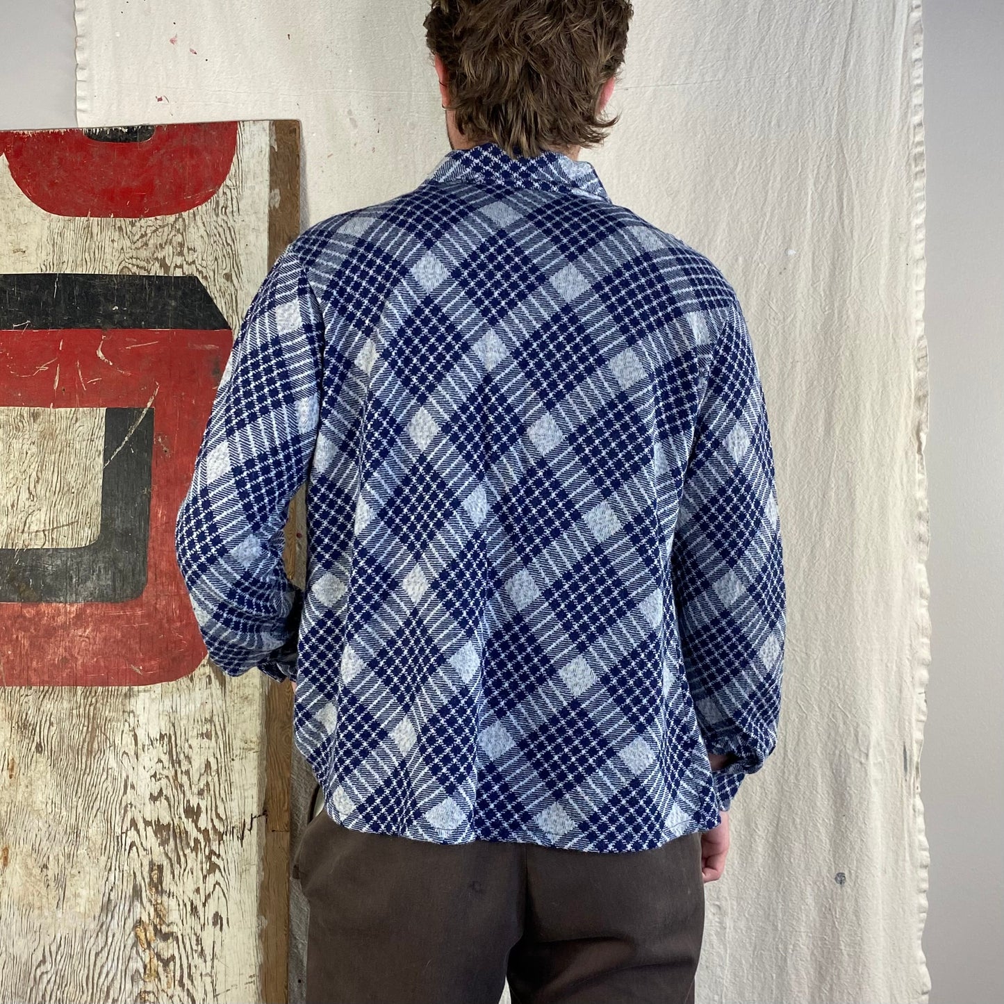 70's Plaid Button Up