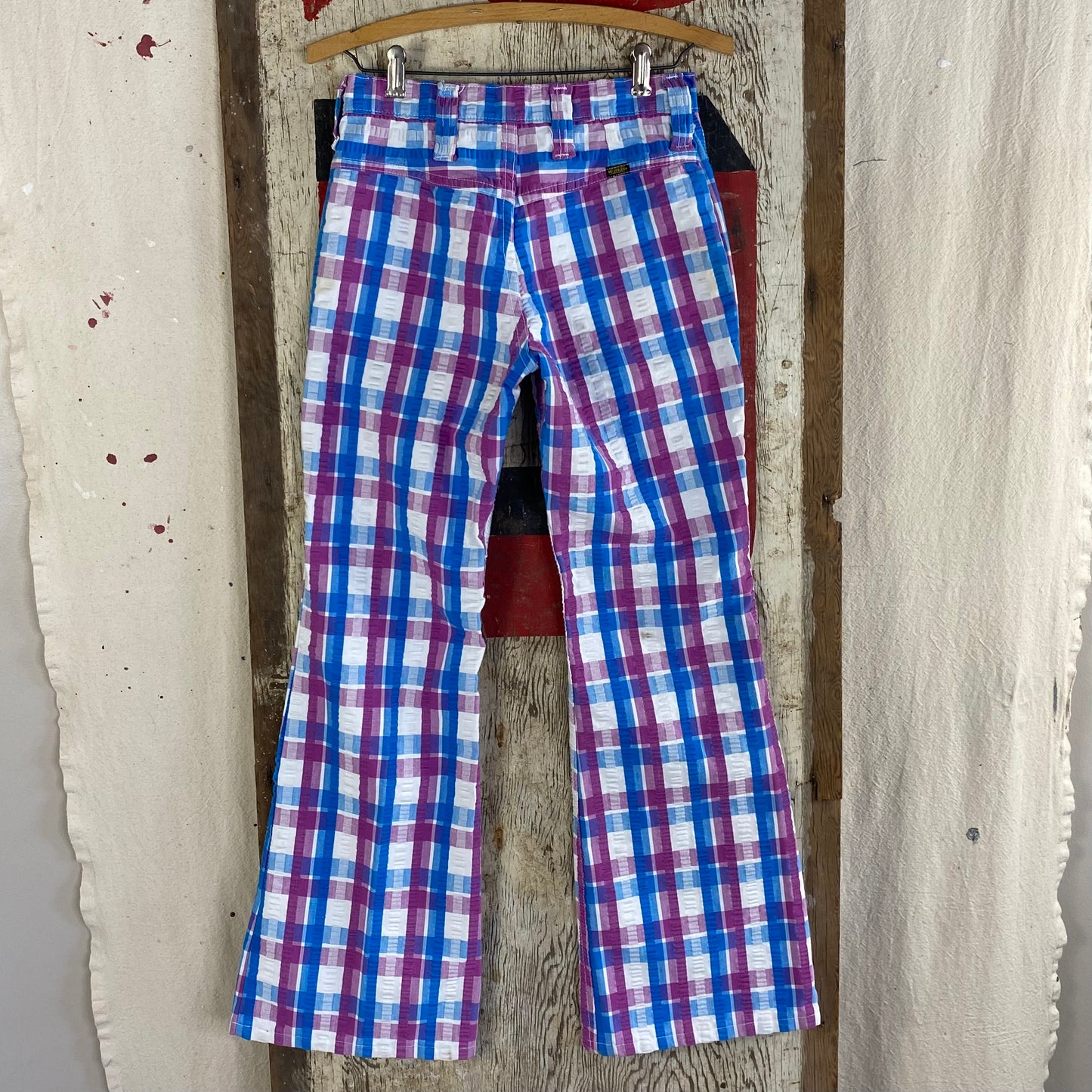70's Plaid Maverick Flares