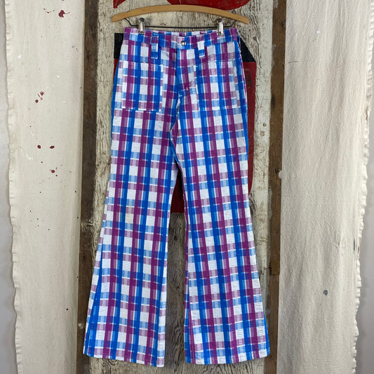 70's Plaid Maverick Flares
