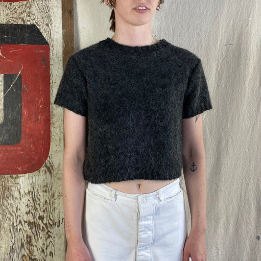 90's Short Sleeve Mohair Knit