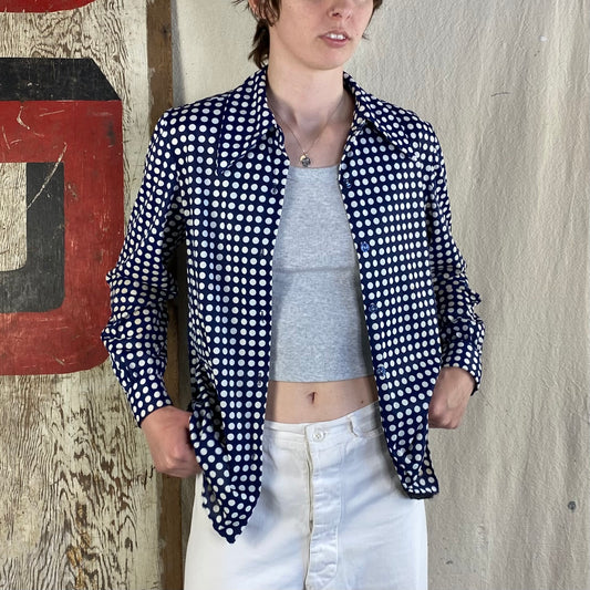 70's Polka Dot Button Up