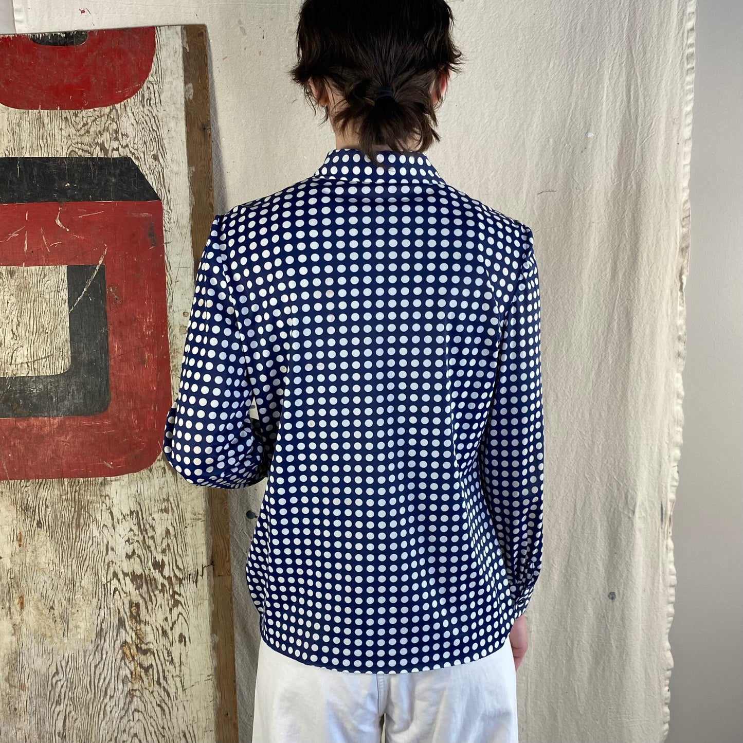 70's Polka Dot Button Up