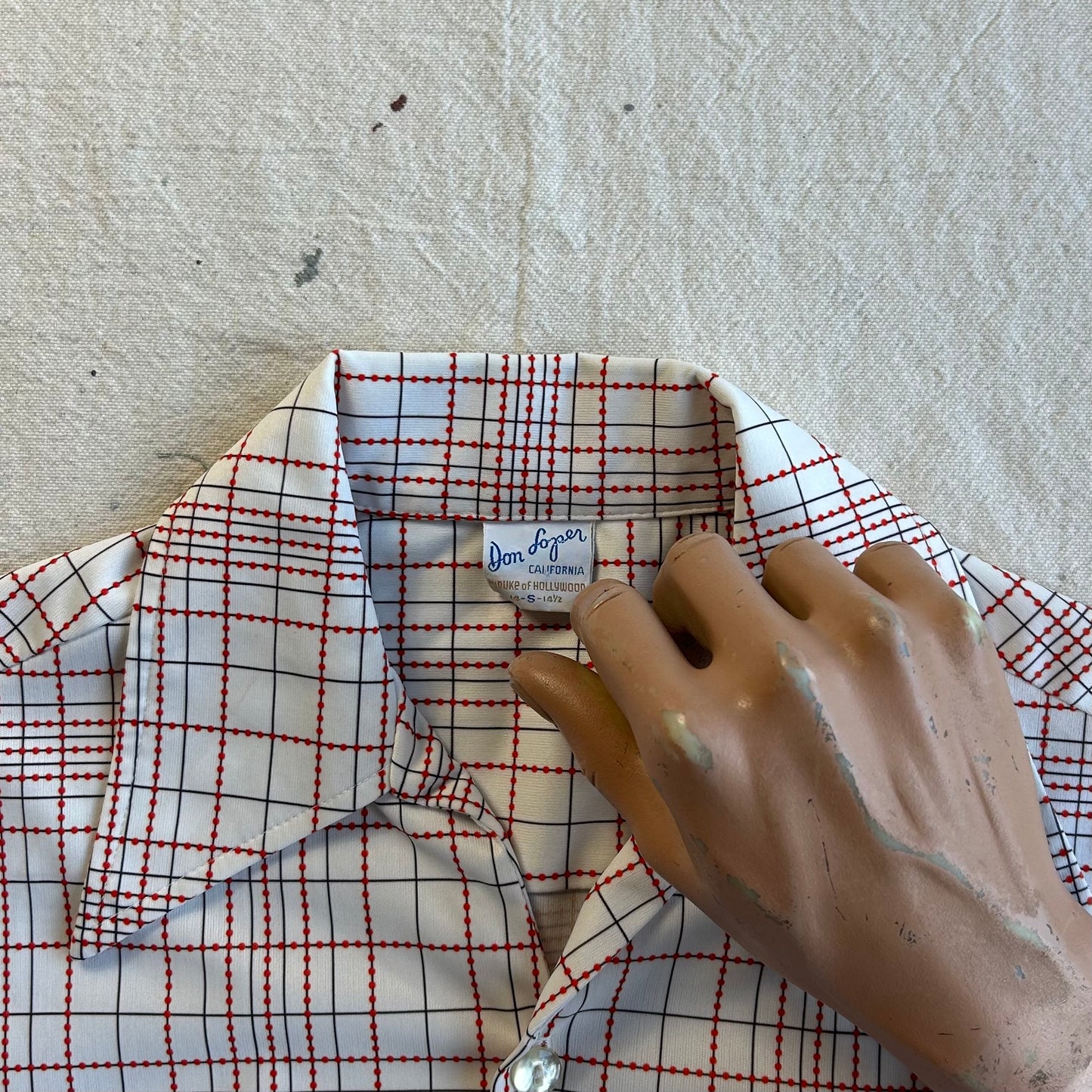 70's Polka Dot Grid Top