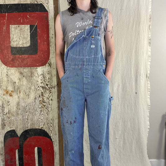 70's Lee Hickory Stripe Overalls