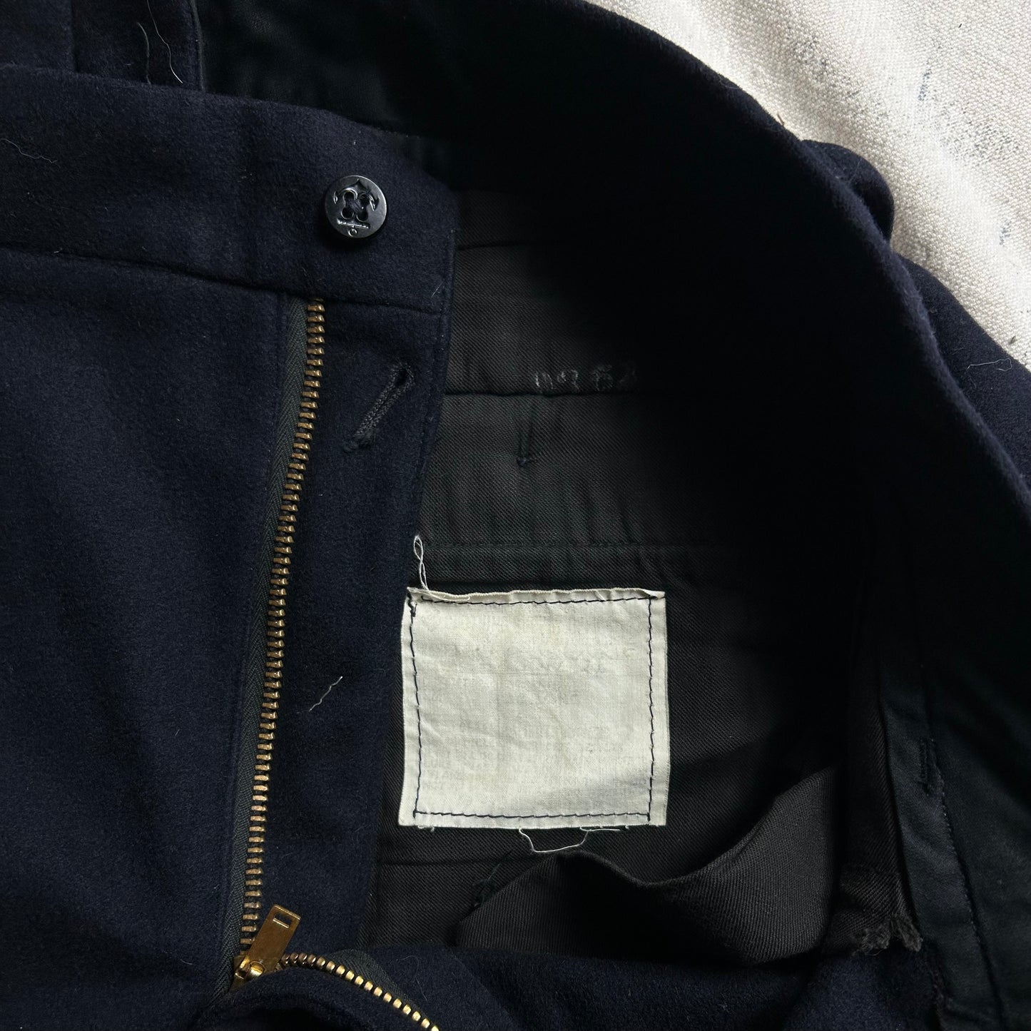 60s Navy Wool Trouser