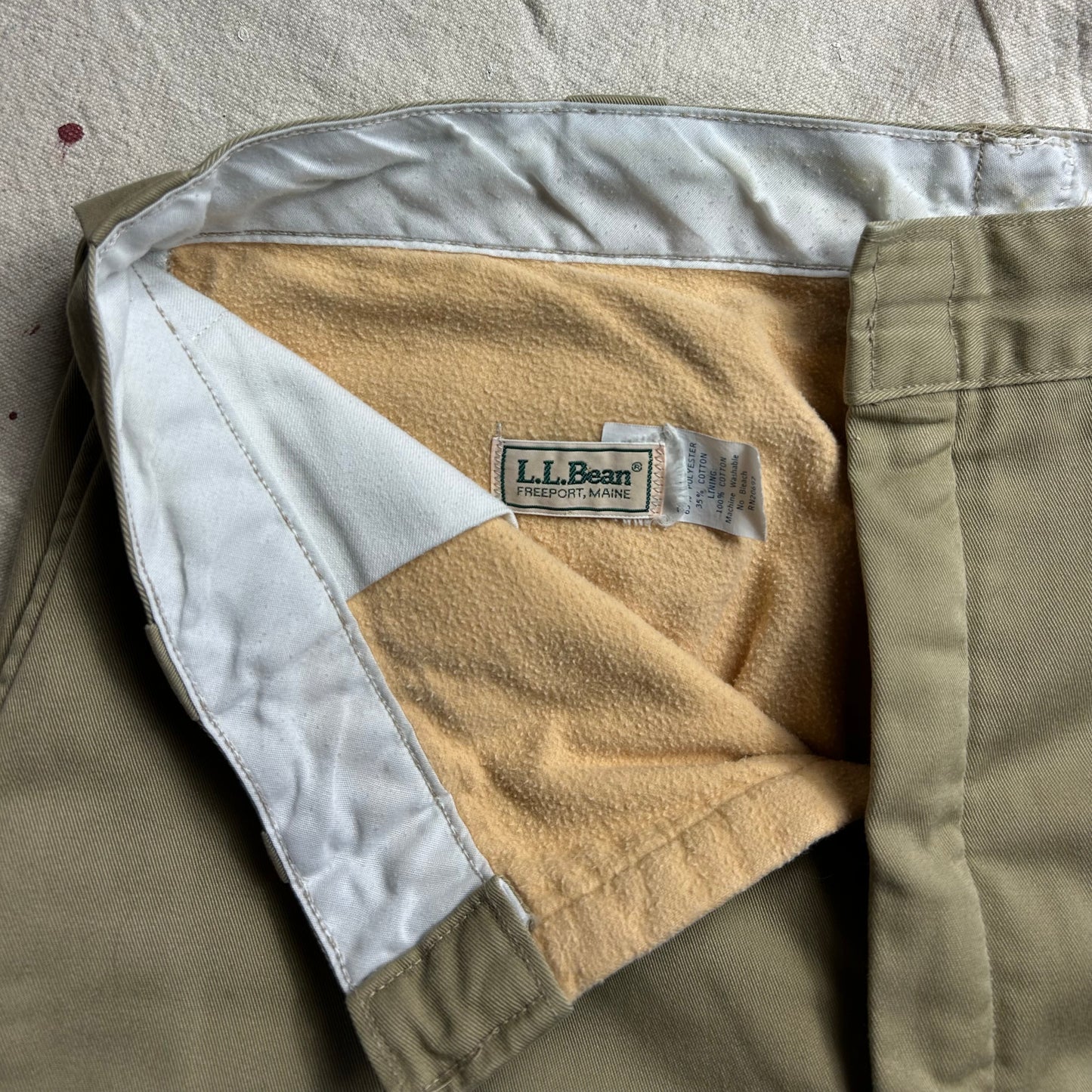 70s LL Bean Lined Chinos