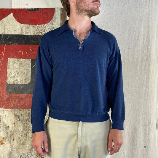 60's Thrashed Navy Quarter Zip
