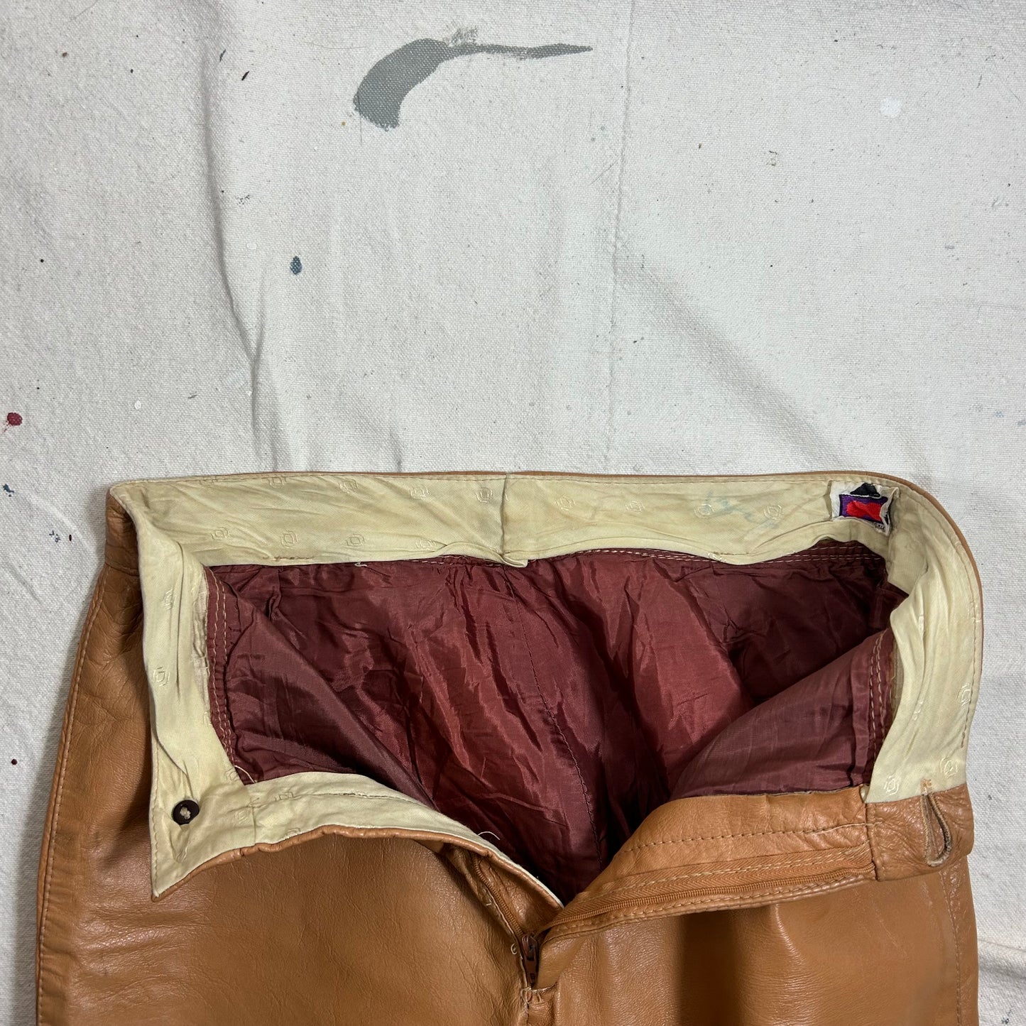 70's Leather Moto Pants