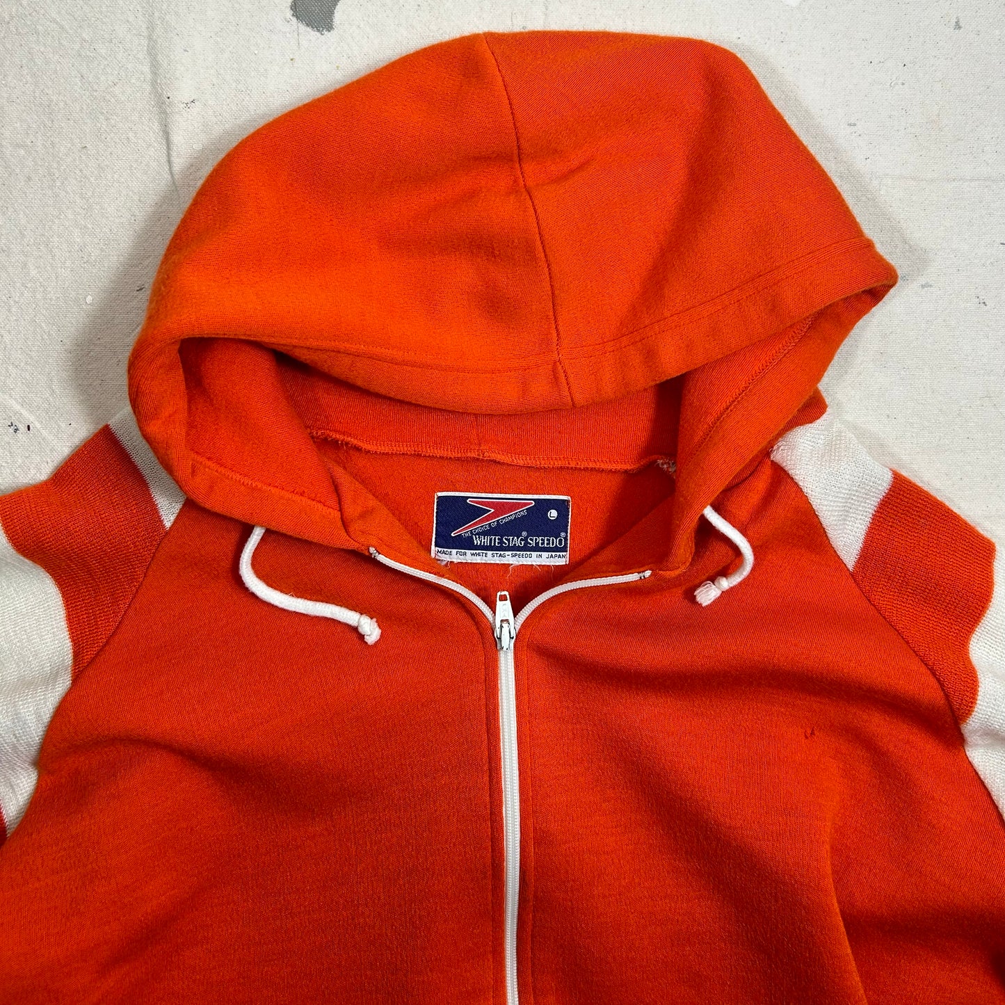 70's White Stag Speedo Zip Up