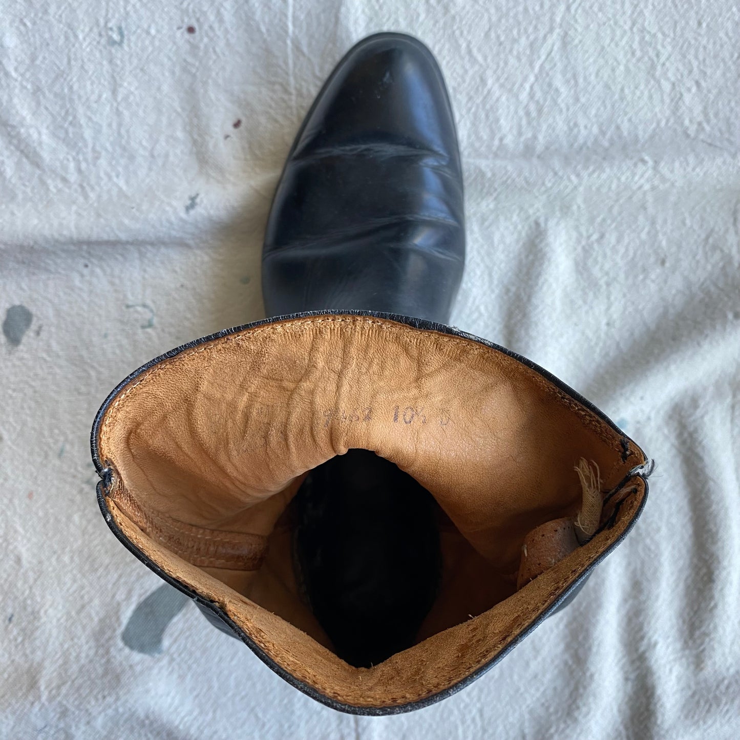 Vintage Black Leather Boots