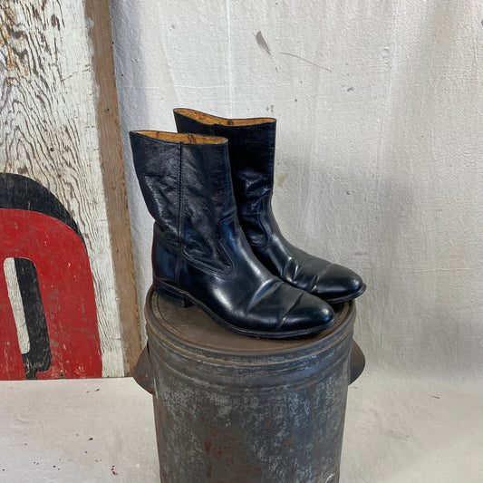 Vintage Black Leather Boots