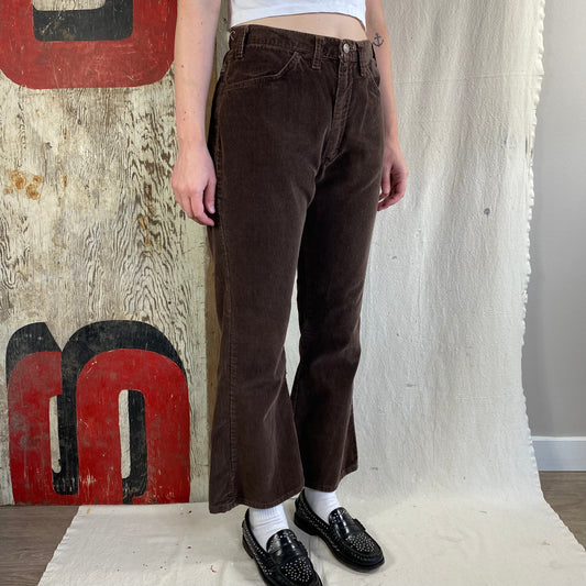 70's Brown Corduroy Flares
