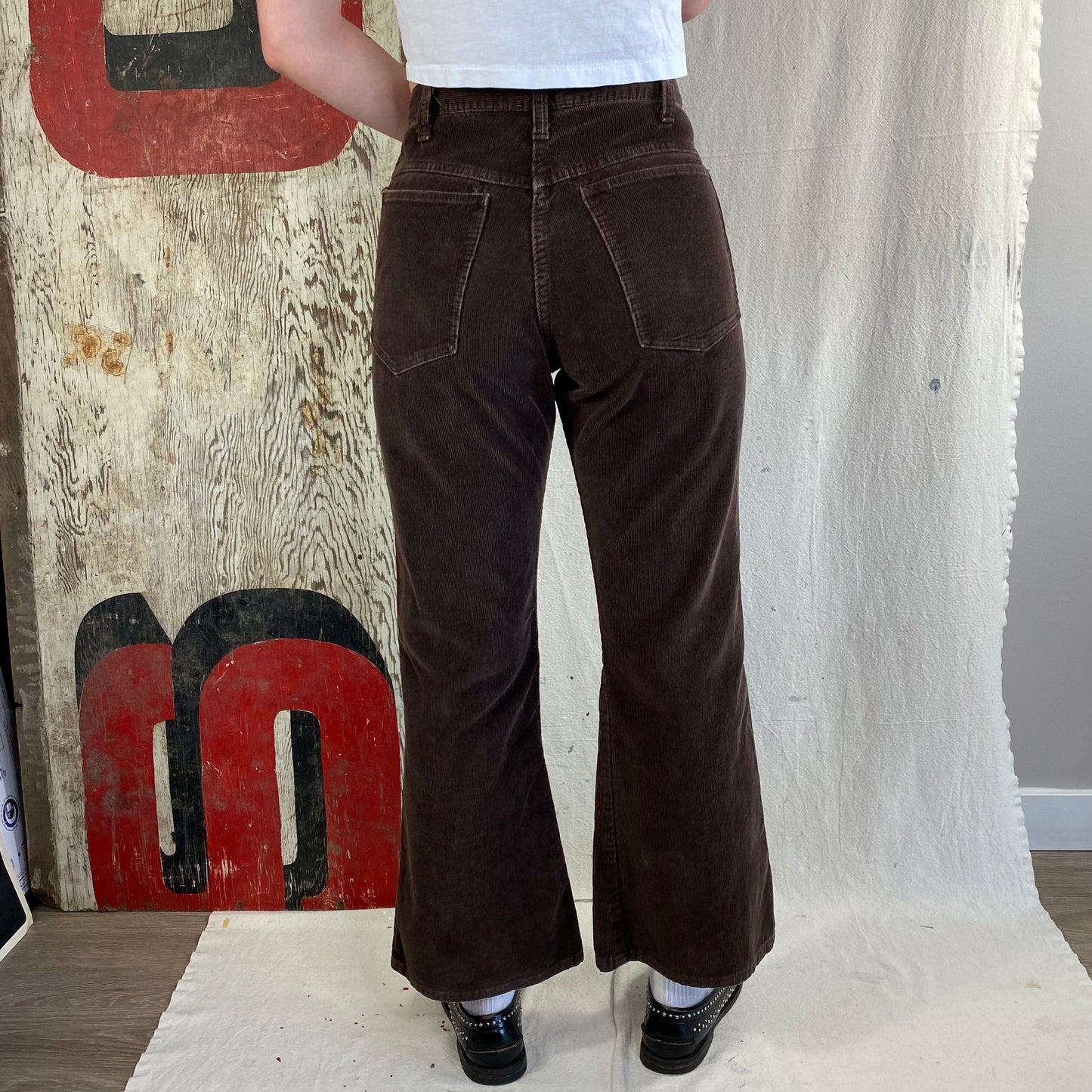 70's Brown Corduroy Flares